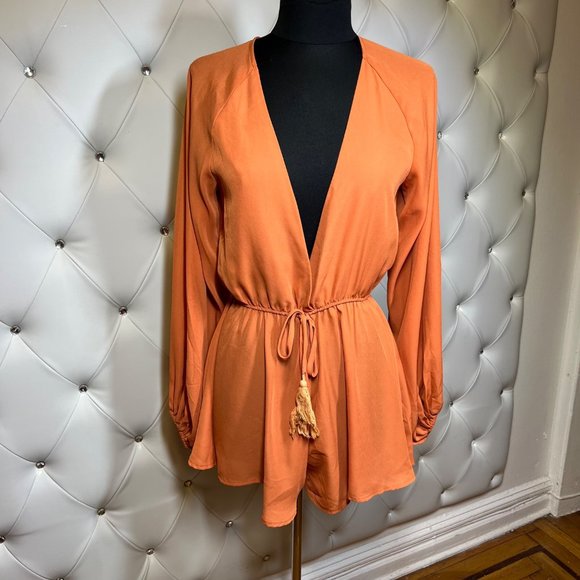 NIC & JO Orange Long Sleeves Jumpsuit size S - Picture 2 of 12